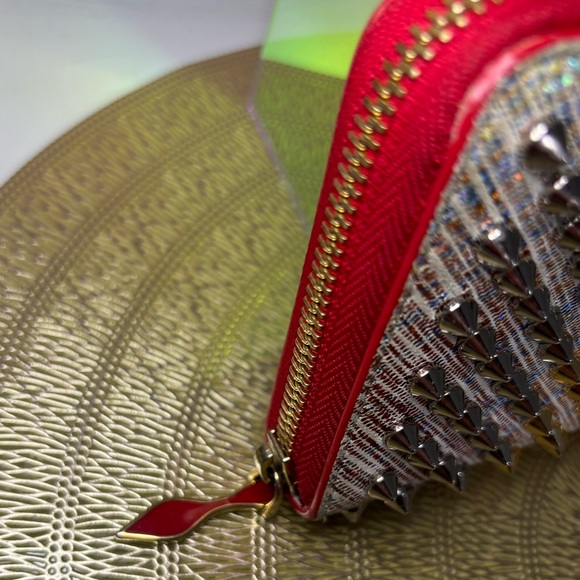 Christian Louboutin Panettone Unicorn Rainbow Suede Long Wallet - Picture 3 of 9